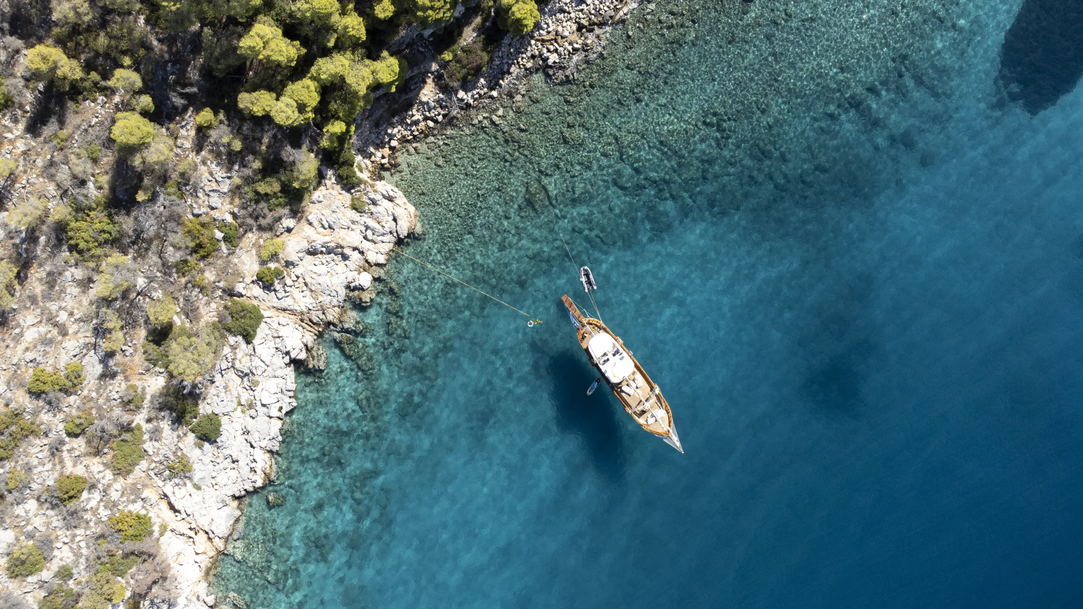 Private yacht charter in clear Saronic Gulf water